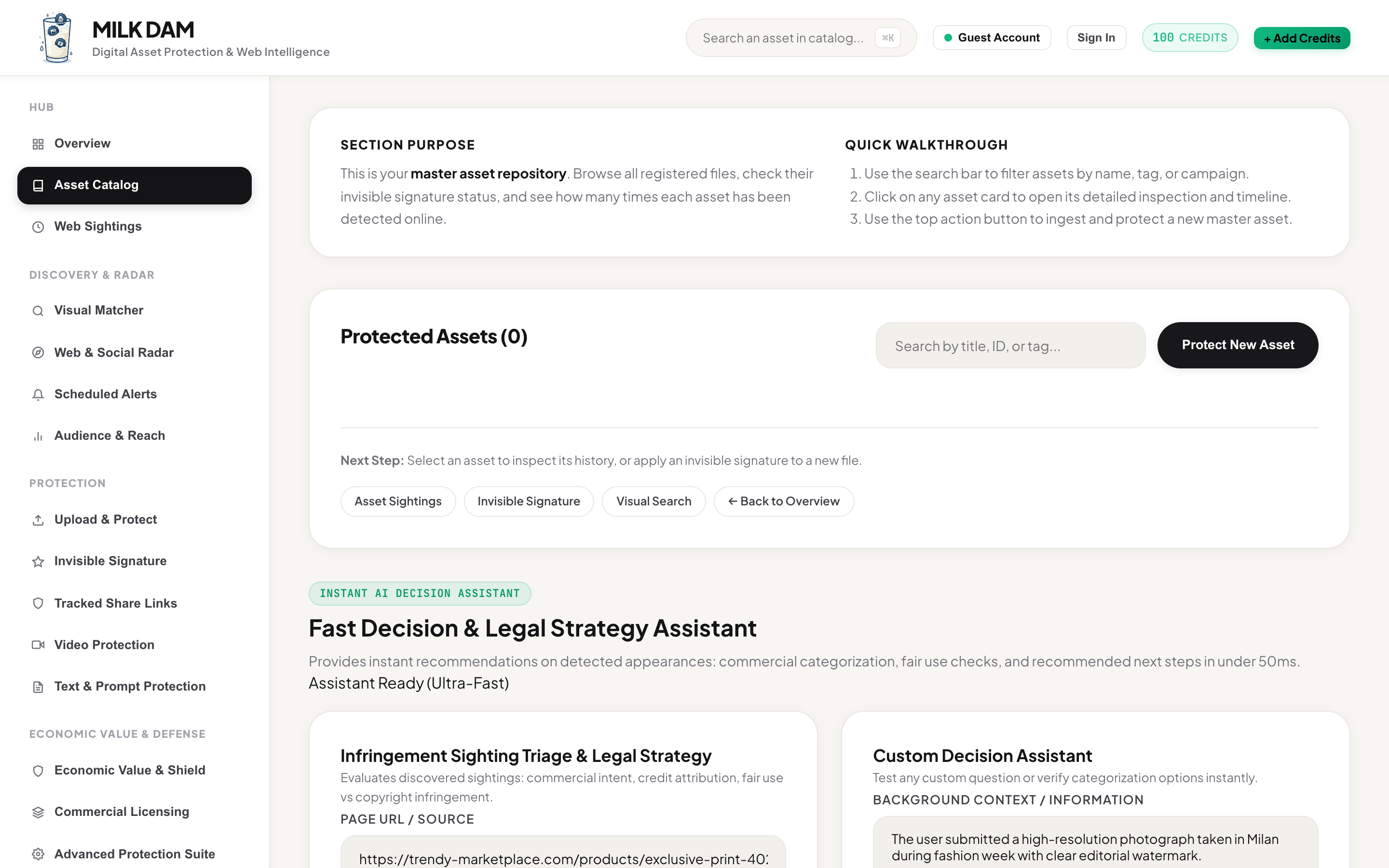 MILK DAM Asset Catalog